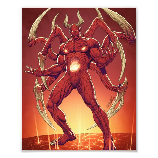 Lucifer the Devil, the Prince of Darkness, Satan Photo Print (Front)