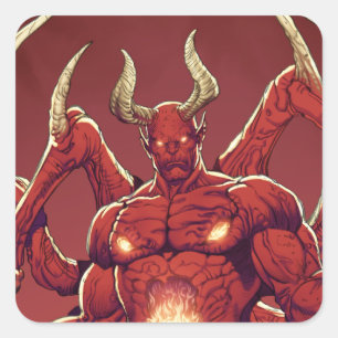 Lucifer the Devil, the Prince of Darkness, Satan Square Sticker
