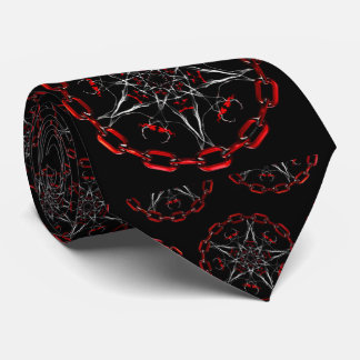 Lucifers Star Gothic Fractal Art Tie