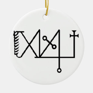 Lucifuge Rofocale Sigil Lamen (ornament base) Ceramic Tree Decoration