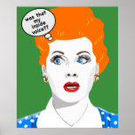 Lucille poster<br><div class="desc">Lucille Ball poster- whimsical design that will make any room pop. Done in the style of pop art,  this icon has never looked better and more colourful. This can be purchases as a physical printable poster of as a high resolution digital download</div>