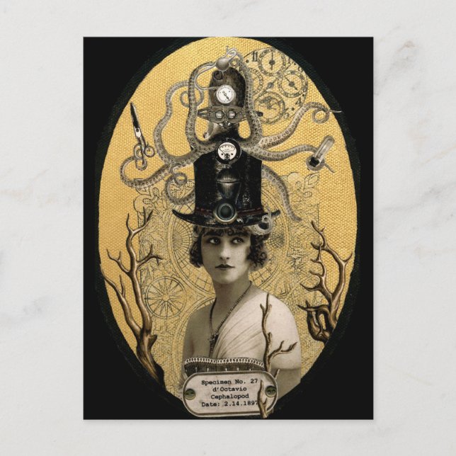 Lucinda Octavio Steampunk Postcard (Front)