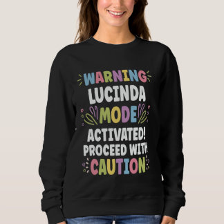 LUCINDA Personalised Name Funny Cute Custom LUCIND Sweatshirt