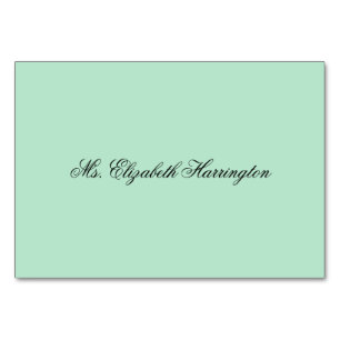 Lucite Green Place Cards Name Template