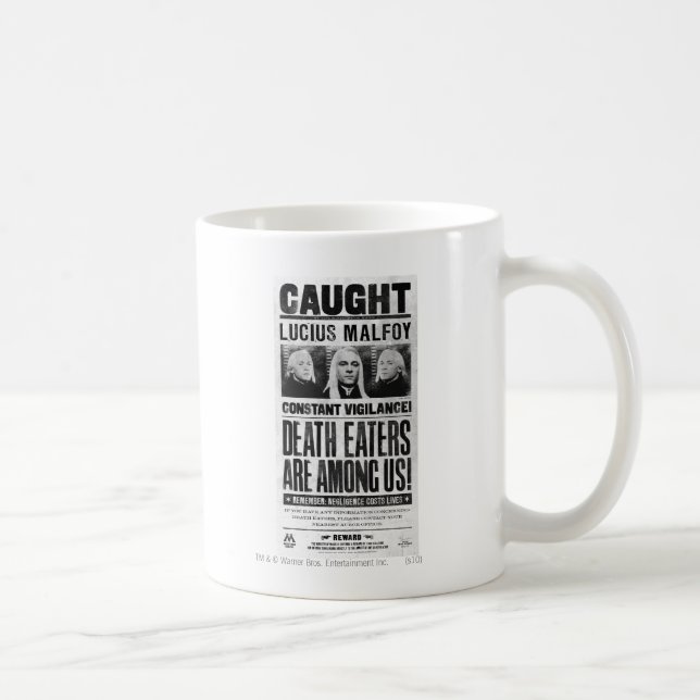 Lucius Malfoy Wanted Poster Coffee Mug (Right)