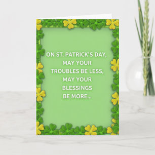Luck And Blessings St Patricks Day Card