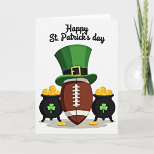 Luck And Football St Patricks Day Card