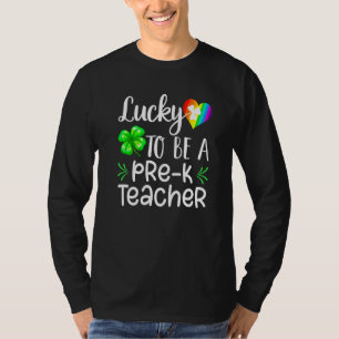 Luck Awesome Be Pre K Teacher Irish St Patty's Day T-Shirt
