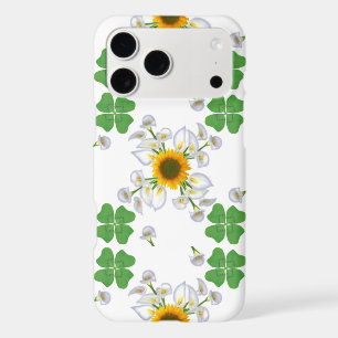 Luck clover  Clover with sunflower and Calla lily
