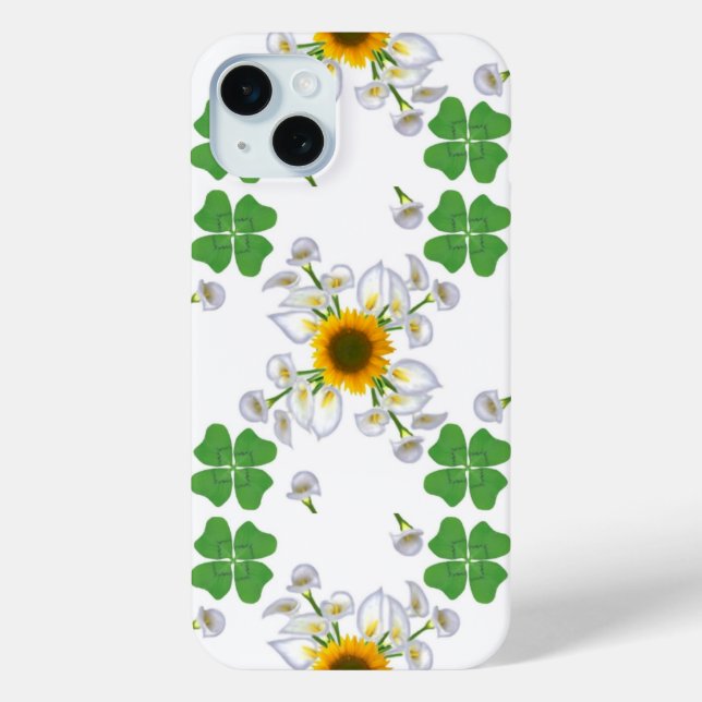Luck Clover with Sunflower and Calla Lily Case-Mate iPhone Case (Back)