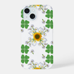 Luck Clover with Sunflower and Calla Lily iPhone 15 Case