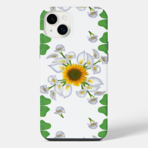 Luck Clover with Sunflower and Calla Lily iPhone 14 Plus Case