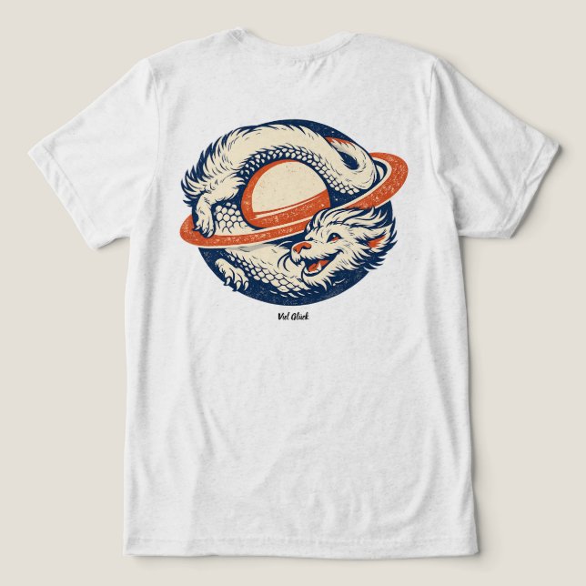 Luck Dragon Neverending Ouroboros - Viel Glück Tee (Design Back)