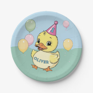 Luck Duck Birthday Party Duckie Paper cup Plate