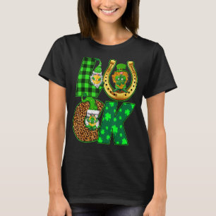 Luck Gnomes Leprechaun Shamrock Horse Shoes St Pat T-Shirt