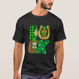 Luck Gnomes Leprechaun Shamrock Horse Shoes St Pat T-Shirt