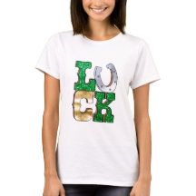 Luck HorseShoe Green Gold St Patricks Day 