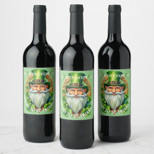 Luck in Every Sip Cheers to St Paddy's Day Wine Label