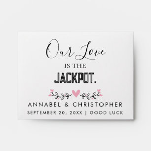 luck in love Minimalist Wedding lucky favour Envelope