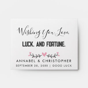 luck in love Minimalist Wedding lucky favour Envelope