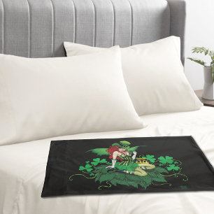 Luck Irish Fairy Green Pillowcase