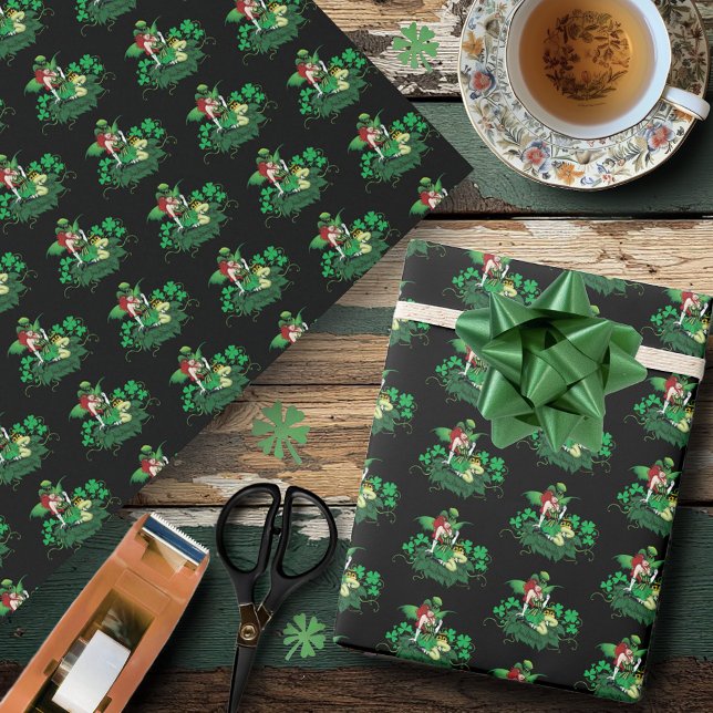 Luck Irish Fairy Green Wrapping Paper (Creator Uploaded)