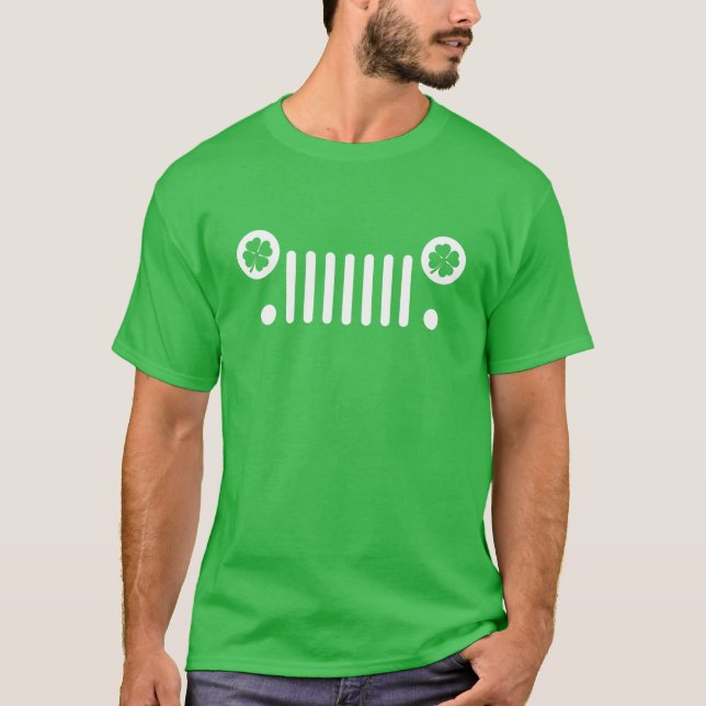 Luck Lrish Track 7-Slot Grille Shamrocks St.Patric T-Shirt (Front)
