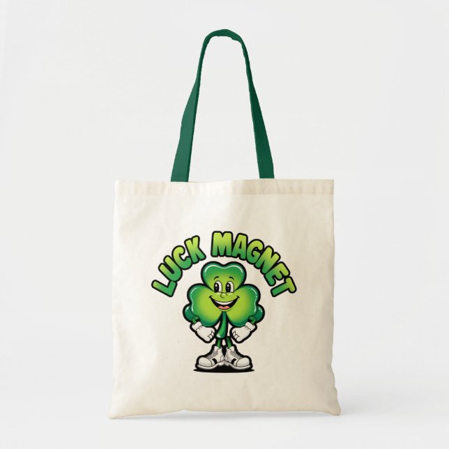 Luck Magnet clover Tote Bag (Front)