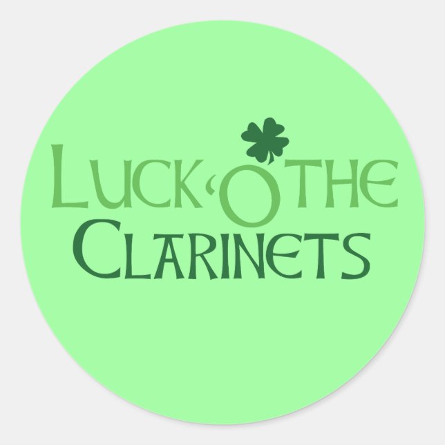 Luck O' the Clarinets Sticker (Front)