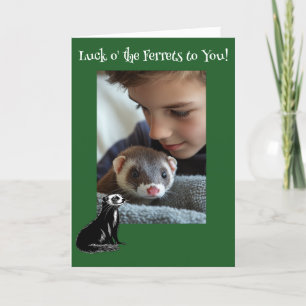 Luck o' the Ferrets Ferret St. Patrick's Day Holiday Card