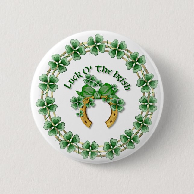 Luck O' The Irish 6 Cm Round Badge (Front)
