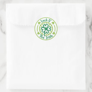 Luck 'O The Irish Classic Round Sticker
