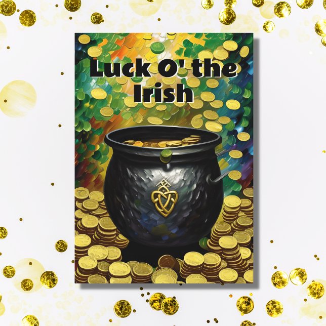 Luck O' the Irish St. Patrick's Day Pot of Gold Card (Creator Uploaded)