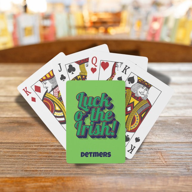 Luck O The Irish (Your Name) Playing Cards (Luck O The Irish)