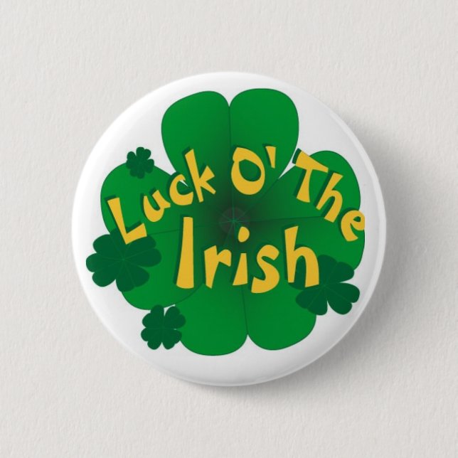 luck-of-the-irish 6 cm round badge (Front)