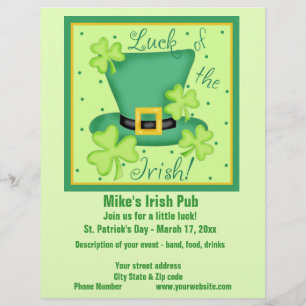Luck of the Irish Business Promotion Custom Flyer
