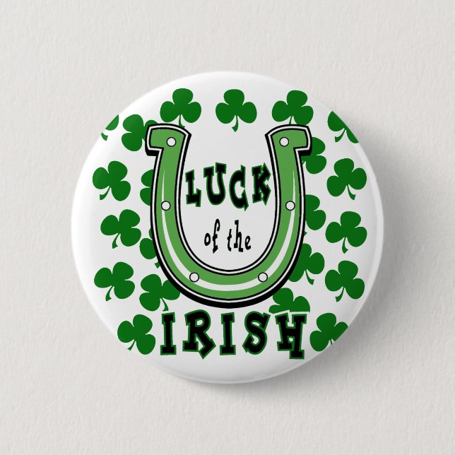 Luck of the Irish button (Front)