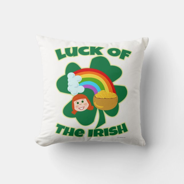 Luck of the Irish Cartoon Cushion (Front)