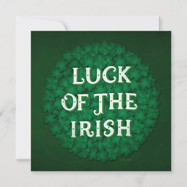 Luck of the Irish Flat Card (5.25x5.25) (Front)