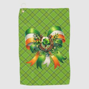 Luck Of The Irish Green Plaid Golf Towel