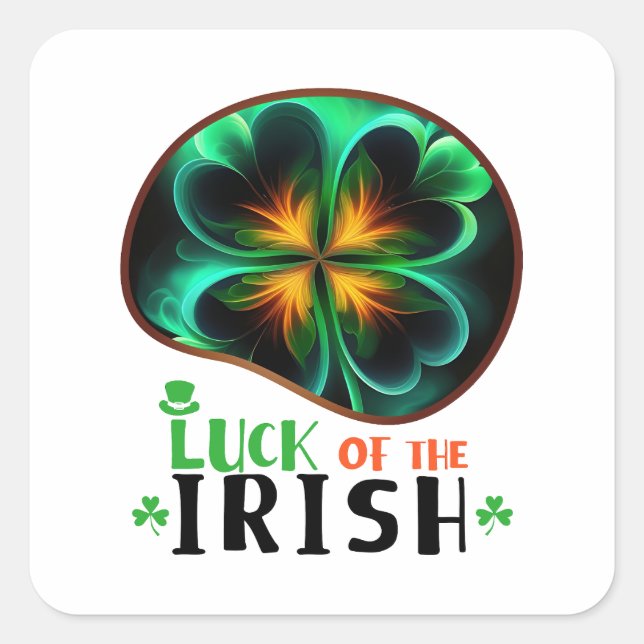 Luck of the Irish - Lucky Charms Square Sticker (Front)