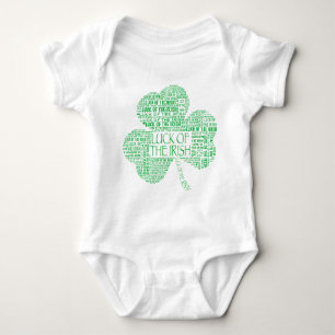 Luck of the Irish Shamrock Baby Bodysuit