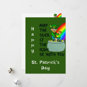 Luck of the Irish St Patrick's Day Card