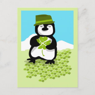 Luck of the Penguins Postcard