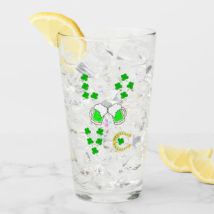 Luck Shamrock Dublin Day Horseshoe Irish Glass