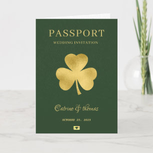 Luck Wedding  Destination Passport World Map  Invitation