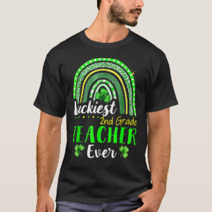Luckiest 2nd Grade Teacher Ever St Patrick's Day R T-Shirt
