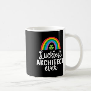 Luckiest Architect Ever St Patrick Day Shamrocks Coffee Mug
