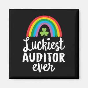 Luckiest Auditor Ever St Patrick Day Shamrocks  Magnet
