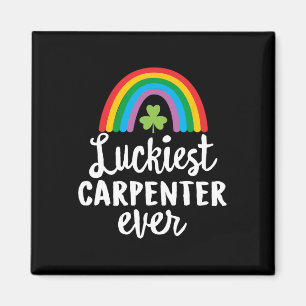 Luckiest Carpenter Ever St Patrick Day Shamrocks Magnet